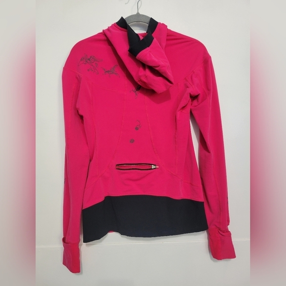Lululemon Rare Run Spirit Pullover Fruity Tootie Hot Pink Size 6 - Picture 3 of 11